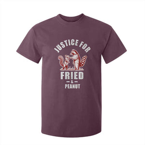 Justice For Fred And Peanut T Shirt For Kid Racoon Squirrel TS11 Maroon Print Your Wear