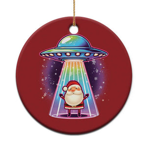 Funny Xmas Santa Alien Neon UFO Christmas Ornament TS11 Print Your Wear