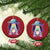 Funny Xmas Santa Alien Neon UFO Christmas Ornament TS11 Circle Red Print Your Wear