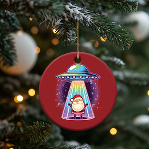 Funny Xmas Santa Alien Neon UFO Christmas Ornament TS11 Print Your Wear