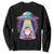 Funny Christmas Santa Alien Neon UFO Sweatshirt TS11 Black Print Your Wear