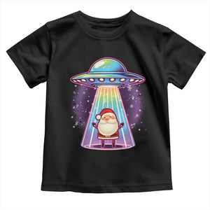 Funny Christmas Santa Alien Neon UFO Toddler T Shirt TS11 Black Print Your Wear