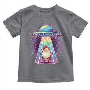 Funny Christmas Santa Alien Neon UFO Toddler T Shirt TS11 Charcoal Print Your Wear