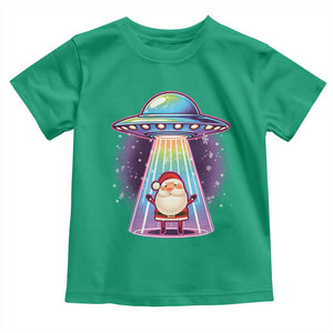 Funny Christmas Santa Alien Neon UFO Toddler T Shirt TS11 Irish Green Print Your Wear