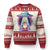 Funny Christmas Santa Alien Neon UFO Ugly Christmas Sweater TS11 Red Print Your Wear