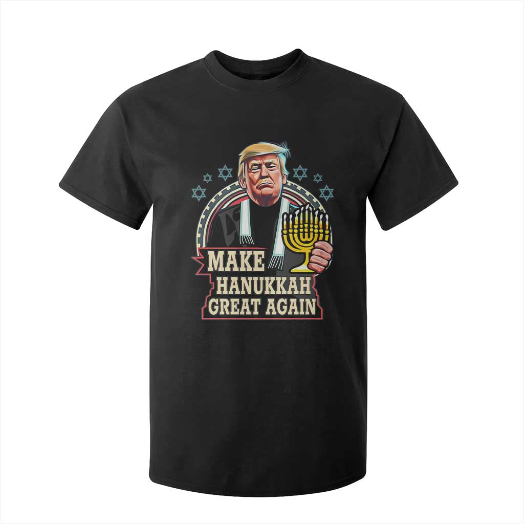 Funny Make Hanukkah Great Again Chanukah Trump T Shirt For Kid Menorah David Stars TS11 Black Print Your Wear