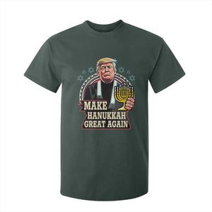 Funny Make Hanukkah Great Again Chanukah Trump T Shirt For Kid Menorah David Stars TS11 Dark Forest Green Print Your Wear