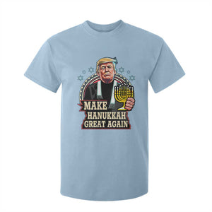 Funny Make Hanukkah Great Again Chanukah Trump T Shirt For Kid Menorah David Stars TS11 Light Blue Print Your Wear