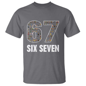 Funny 67 Six Seven Italian Brainrot Gen Alpha Meme T Shirt TS11 Charcoal Print Your Wear