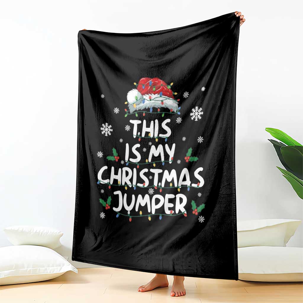 Funny British Christmas Throw Blanket This Is My Christmas Jumper TS11 Print Your Wear