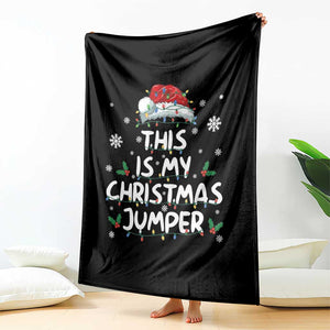 Funny British Christmas Throw Blanket This Is My Christmas Jumper TS11 Print Your Wear