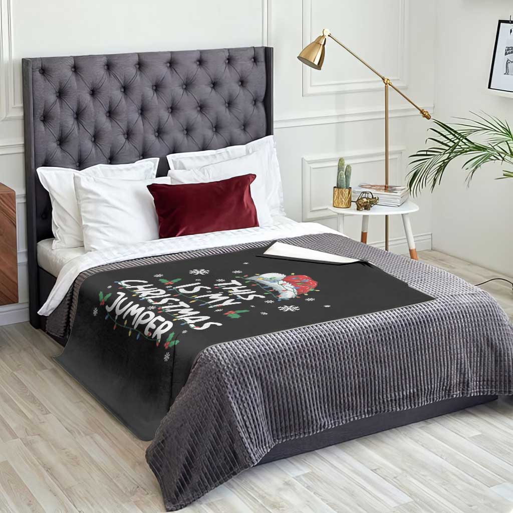 Funny British Christmas Throw Blanket This Is My Christmas Jumper TS11 Print Your Wear