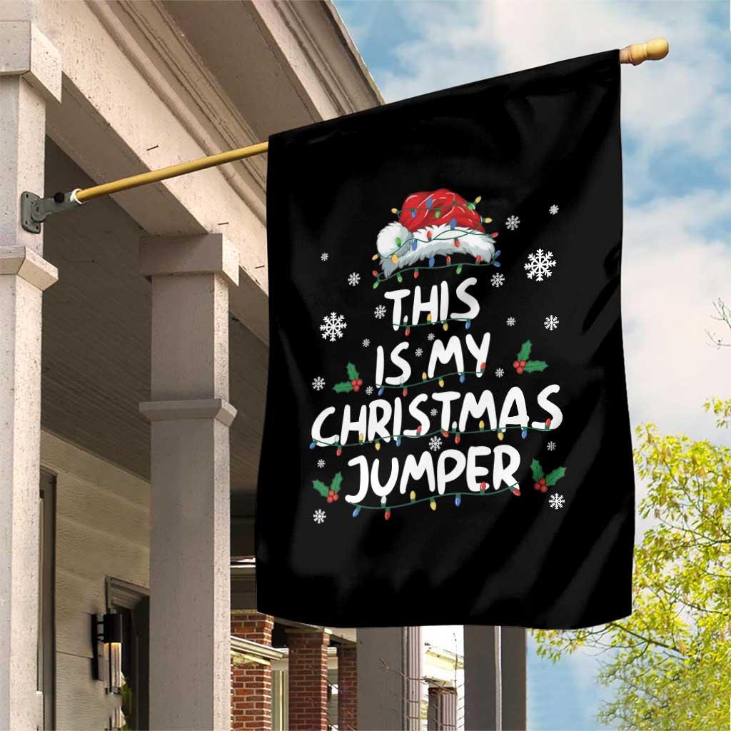 Funny British Christmas Garden Flag This Is My Christmas Jumper TS11 Print Your Wear