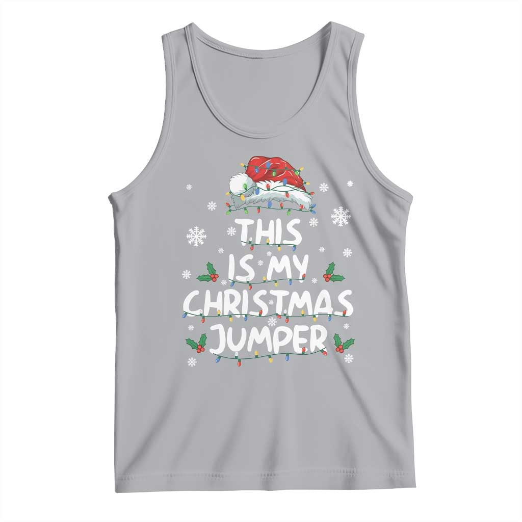 Funny British Christmas Tank Top This Is My Christmas Jumper TS11 Athletic Heather Print Your Wear