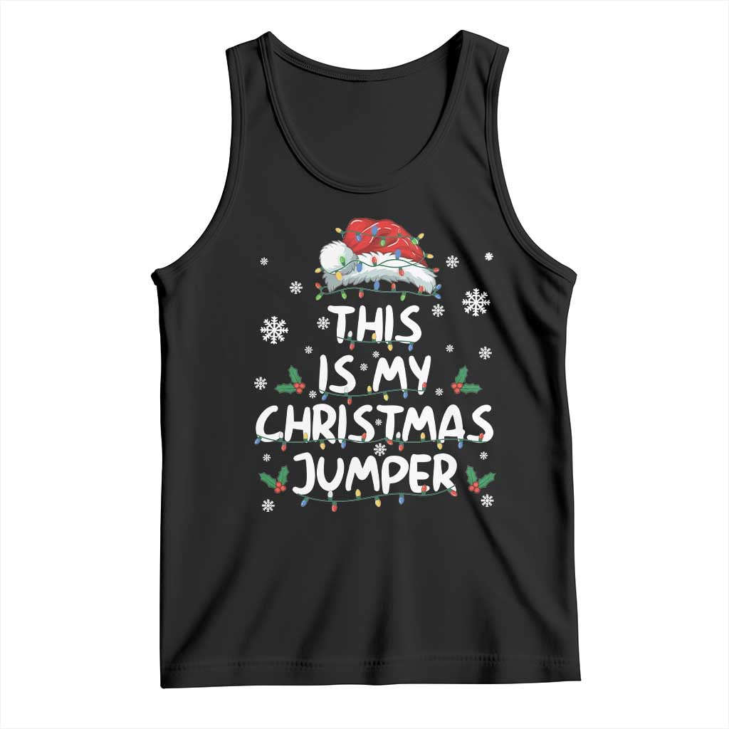 Funny British Christmas Tank Top This Is My Christmas Jumper TS11 Black Print Your Wear