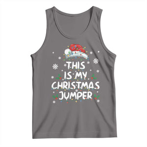 Funny British Christmas Tank Top This Is My Christmas Jumper TS11 Deep Heather Print Your Wear