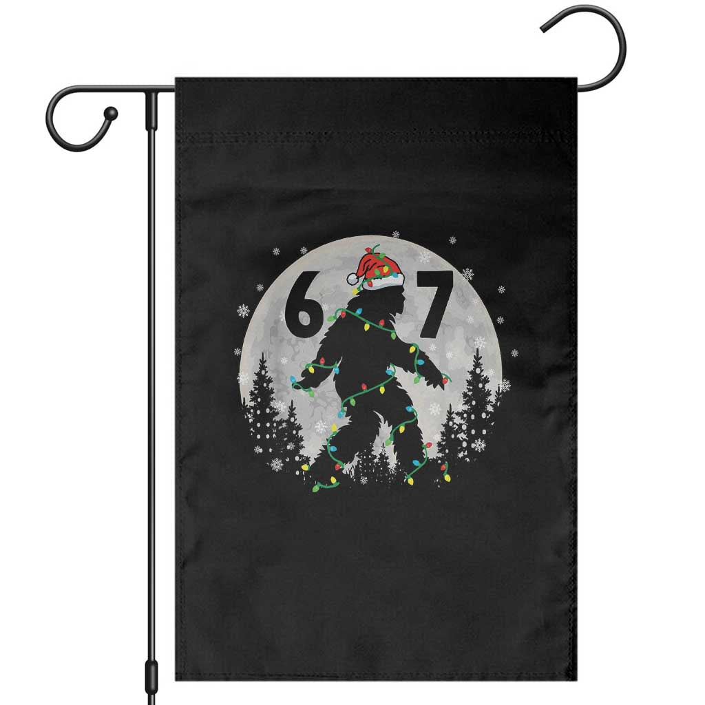 Funny Bigfoot 67 Christmas Night Stroll Moon Sasquatch Garden Flag TS11 Black Print Your Wear