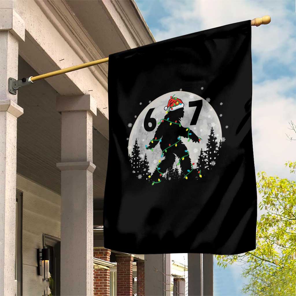 Funny Bigfoot 67 Christmas Night Stroll Moon Sasquatch Garden Flag TS11 Print Your Wear