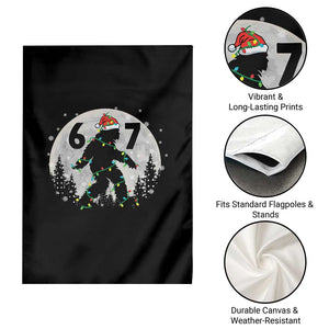 Funny Bigfoot 67 Christmas Night Stroll Moon Sasquatch Garden Flag TS11 Print Your Wear