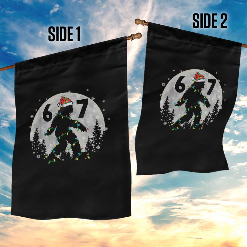 Funny Bigfoot 67 Christmas Night Stroll Moon Sasquatch Garden Flag TS11 Print Your Wear