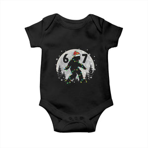 Funny Bigfoot 67 Christmas Night Stroll Moon Sasquatch Baby Onesie TS11 Black Print Your Wear