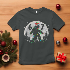 Funny Bigfoot 67 Christmas Night Stroll Moon Sasquatch T Shirt TS11 Dark Heather Print Your Wear