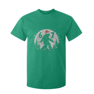 Funny Bigfoot 67 Christmas Night Stroll Moon Sasquatch T Shirt For Kid TS11 Irish Green Print Your Wear