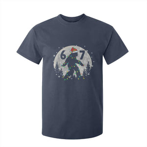 Funny Bigfoot 67 Christmas Night Stroll Moon Sasquatch T Shirt For Kid TS11 Navy Print Your Wear