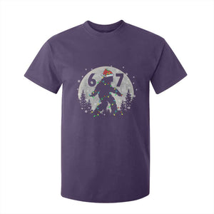 Funny Bigfoot 67 Christmas Night Stroll Moon Sasquatch T Shirt For Kid TS11 Purple Print Your Wear