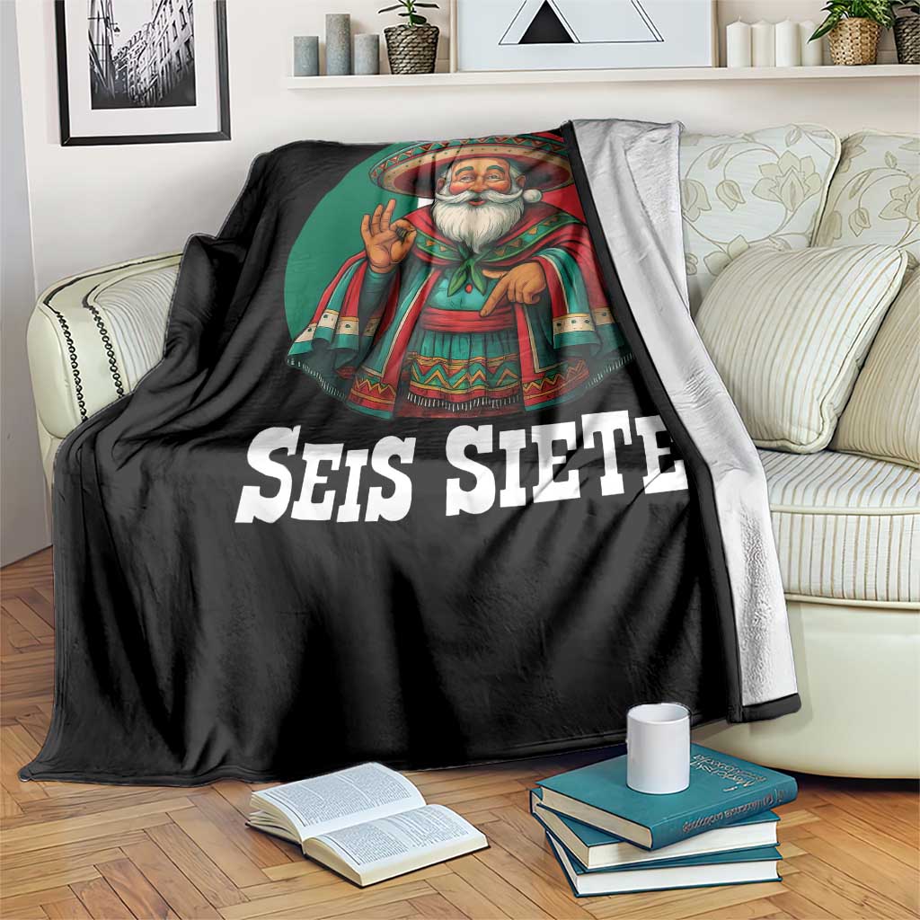 Funny Mexican Christmas 67 Throw Blanket Seis Siete Santa In Mexico TS11 Print Your Wear
