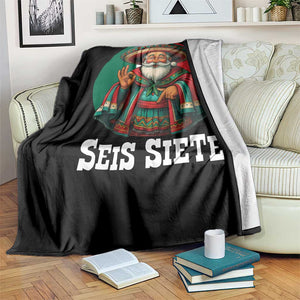 Funny Mexican Christmas 67 Throw Blanket Seis Siete Santa In Mexico TS11 Print Your Wear