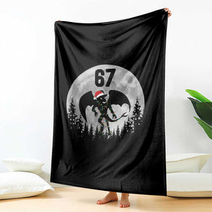 Funny Jersey Devil 67 Christmas Santa Hat Moon Night Stroll Throw Blanket TS11 Print Your Wear