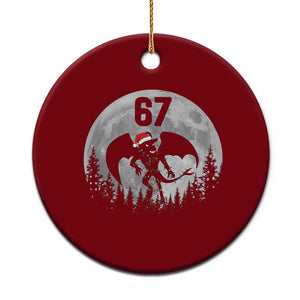 Funny Jersey Devil 67 Christmas Santa Hat Moon Night Stroll Ceramic Ornament TS11 1pc Red Print Your Wear