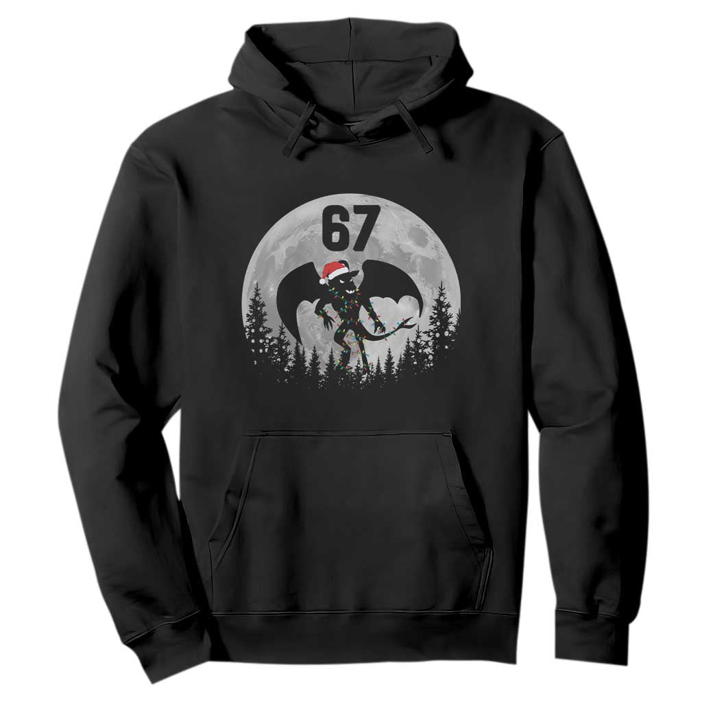 Funny Jersey Devil 67 Christmas Santa Hat Moon Night Stroll Hoodie TS11 Black Print Your Wear