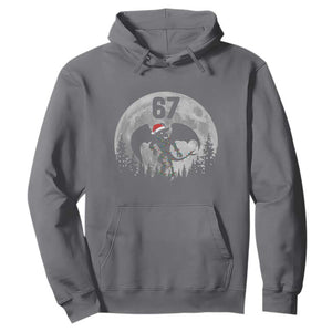 Funny Jersey Devil 67 Christmas Santa Hat Moon Night Stroll Hoodie TS11 Charcoal Print Your Wear