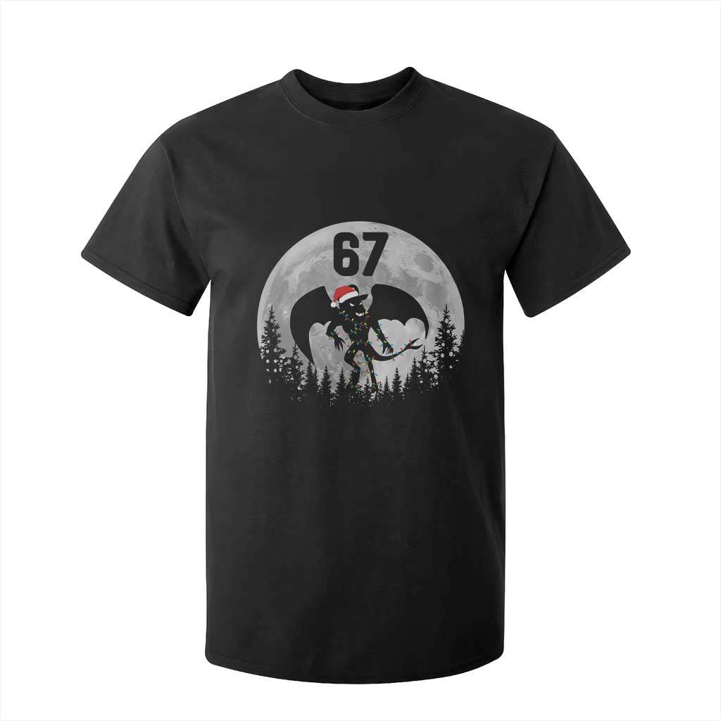 Funny Jersey Devil 67 Christmas Santa Hat Moon Night Stroll T Shirt For Kid TS11 Black Print Your Wear