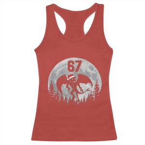 Funny Jersey Devil 67 Christmas Santa Hat Moon Night Stroll Racerback Tank Top TS11 Red Print Your Wear
