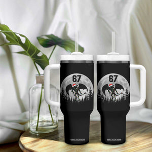 Funny Jersey Devil 67 Christmas Santa Hat Moon Night Stroll Tumbler With Handle TS11 Print Your Wear