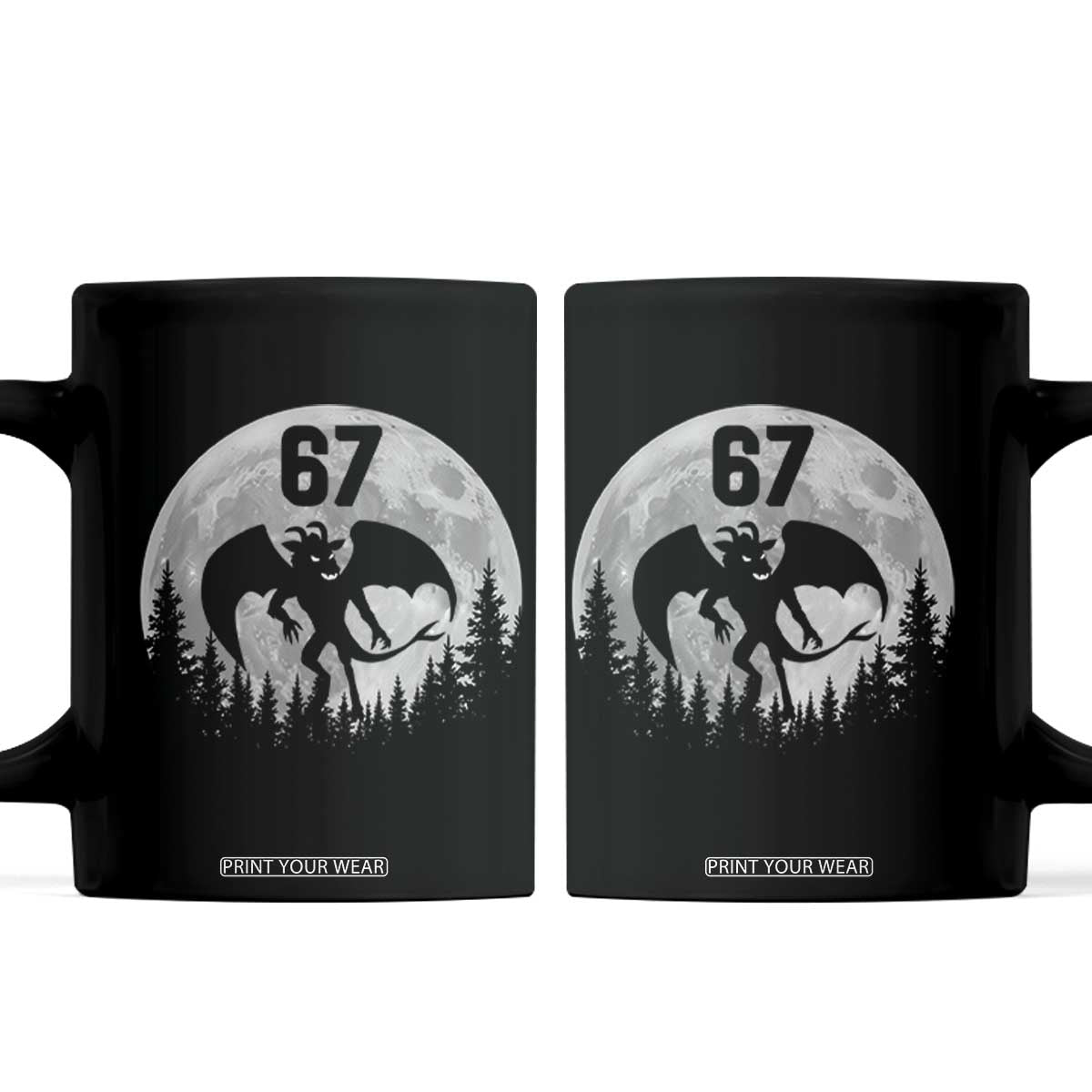 Funny Jersey Devil 67 Moon Night Stroll Coffee Mug TS11 Black Print Your Wear