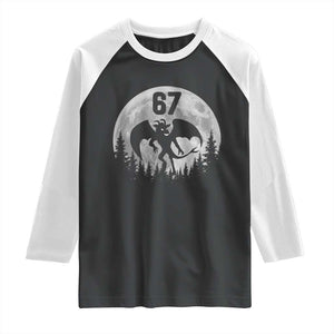 Funny Jersey Devil 67 Moon Night Stroll Raglan Shirt TS11 Black White Print Your Wear