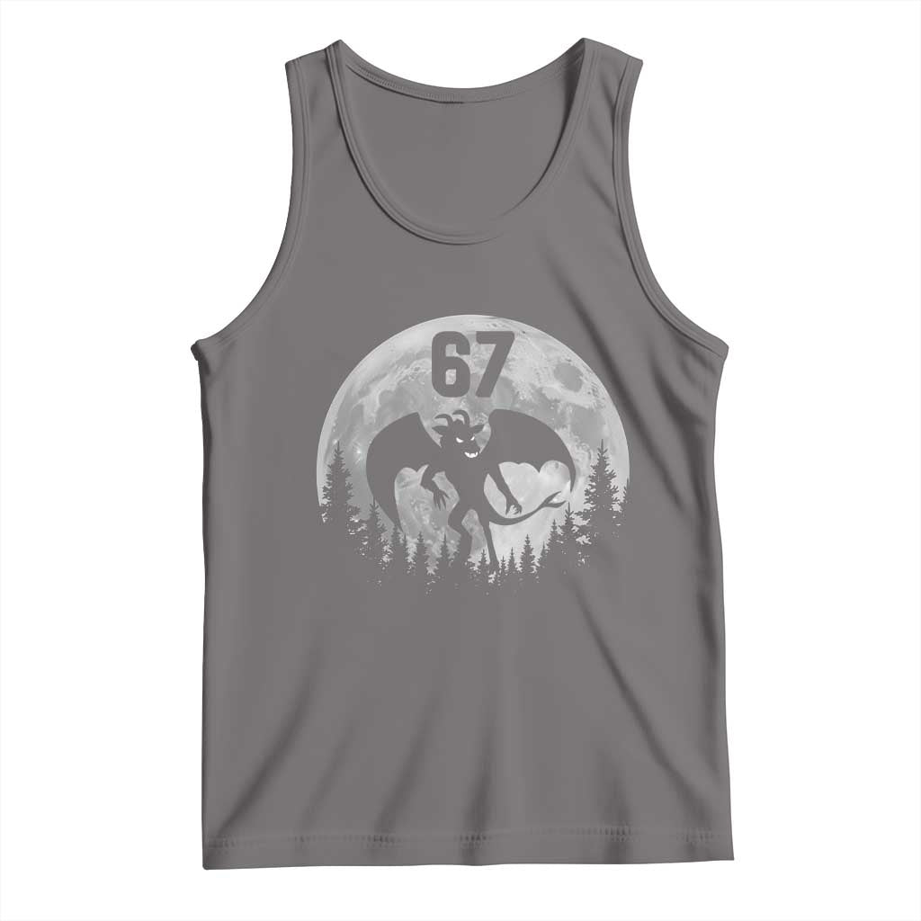Funny Jersey Devil 67 Moon Night Stroll Tank Top TS11 Deep Heather Print Your Wear