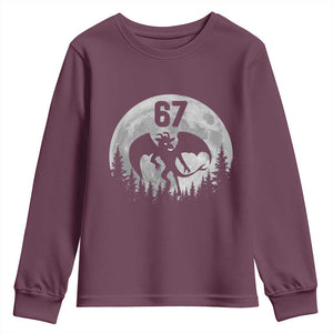 Funny Jersey Devil 67 Moon Night Stroll Youth Sweatshirt TS11 Maroon Print Your Wear