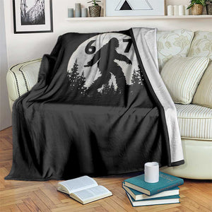 Funny Bigfoot 67 Night Stroll Moon Sasquatch Throw Blanket TS11 Print Your Wear