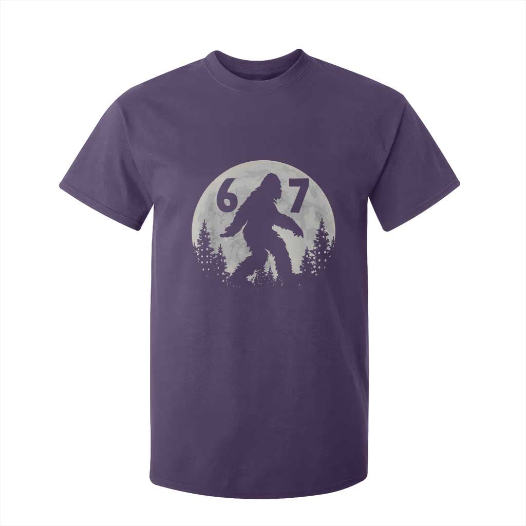Funny Bigfoot 67 Night Stroll Moon Sasquatch T Shirt For Kid TS11 Purple Print Your Wear
