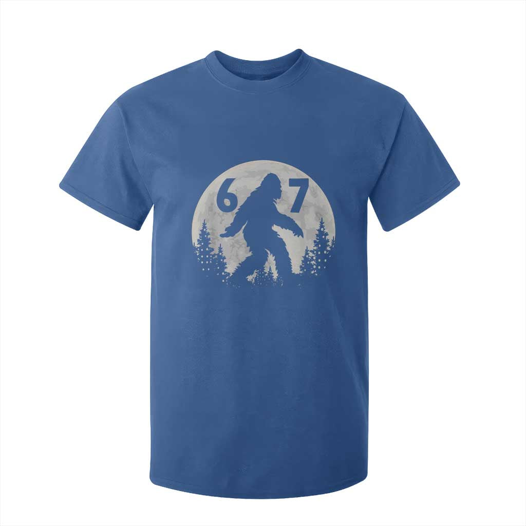 Funny Bigfoot 67 Night Stroll Moon Sasquatch T Shirt For Kid TS11 Royal Blue Print Your Wear