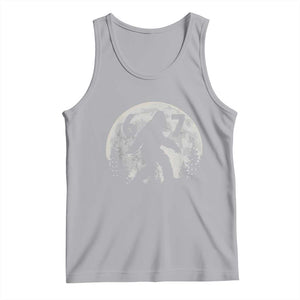 Funny Bigfoot 67 Night Stroll Moon Sasquatch Tank Top TS11 Athletic Heather Print Your Wear
