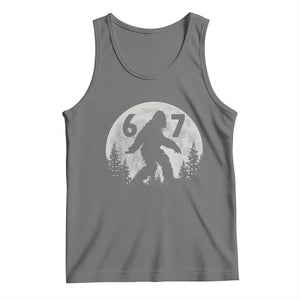 Funny Bigfoot 67 Night Stroll Moon Sasquatch Tank Top TS11 Black Heather Print Your Wear