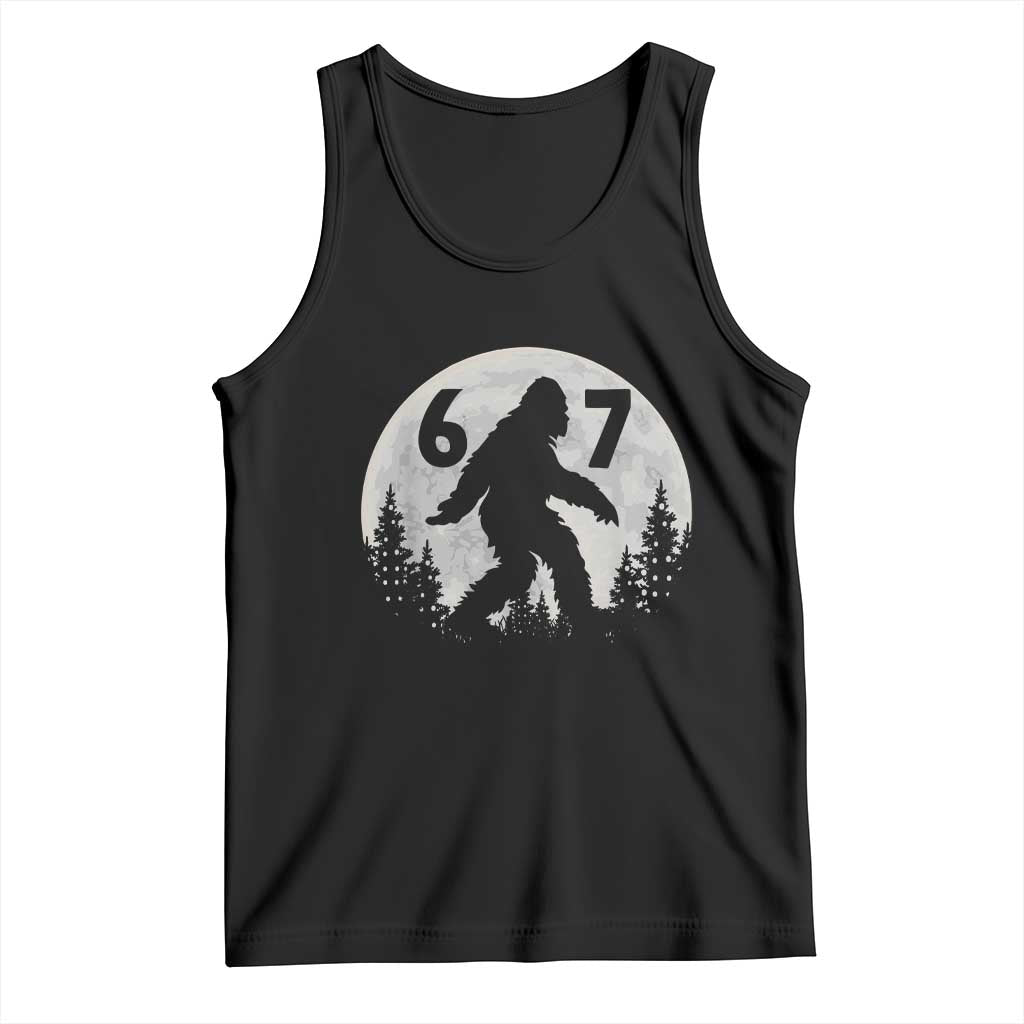 Funny Bigfoot 67 Night Stroll Moon Sasquatch Tank Top TS11 Black Print Your Wear