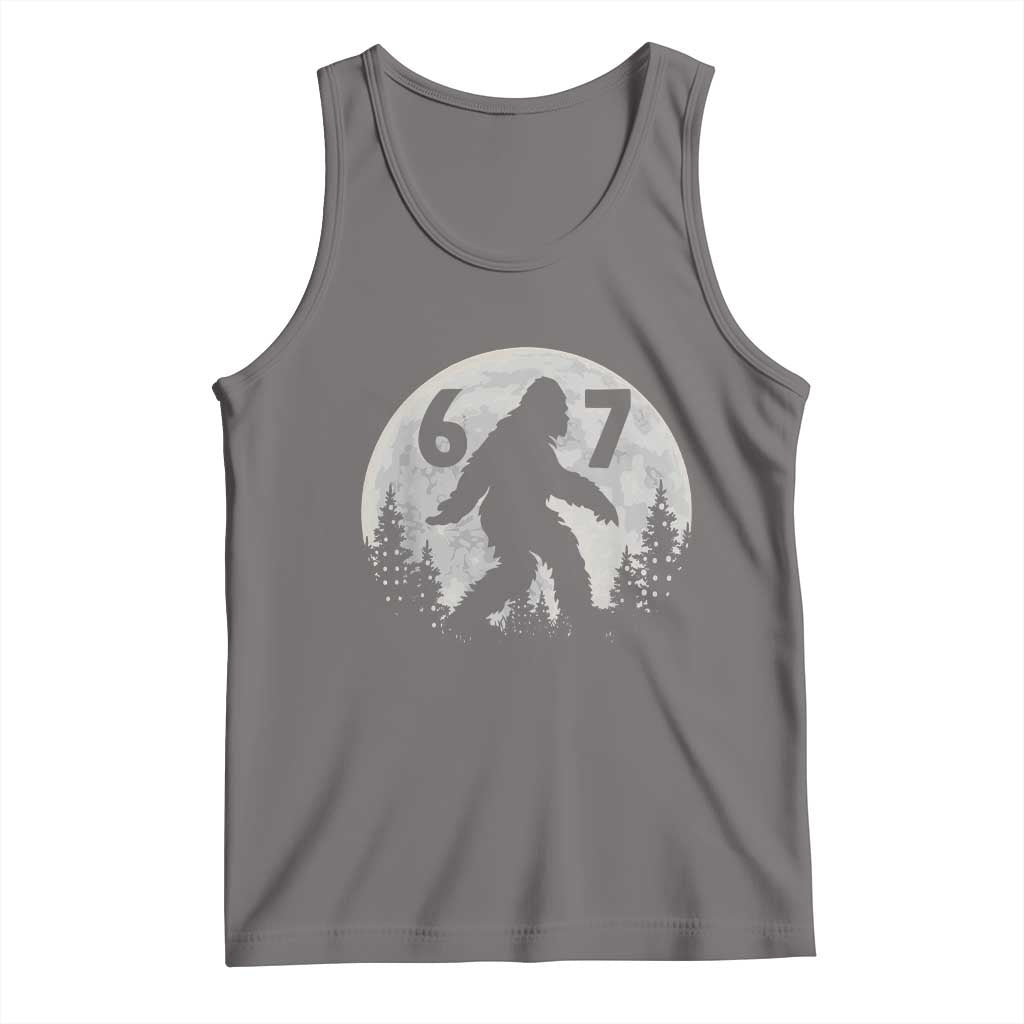 Funny Bigfoot 67 Night Stroll Moon Sasquatch Tank Top TS11 Deep Heather Print Your Wear