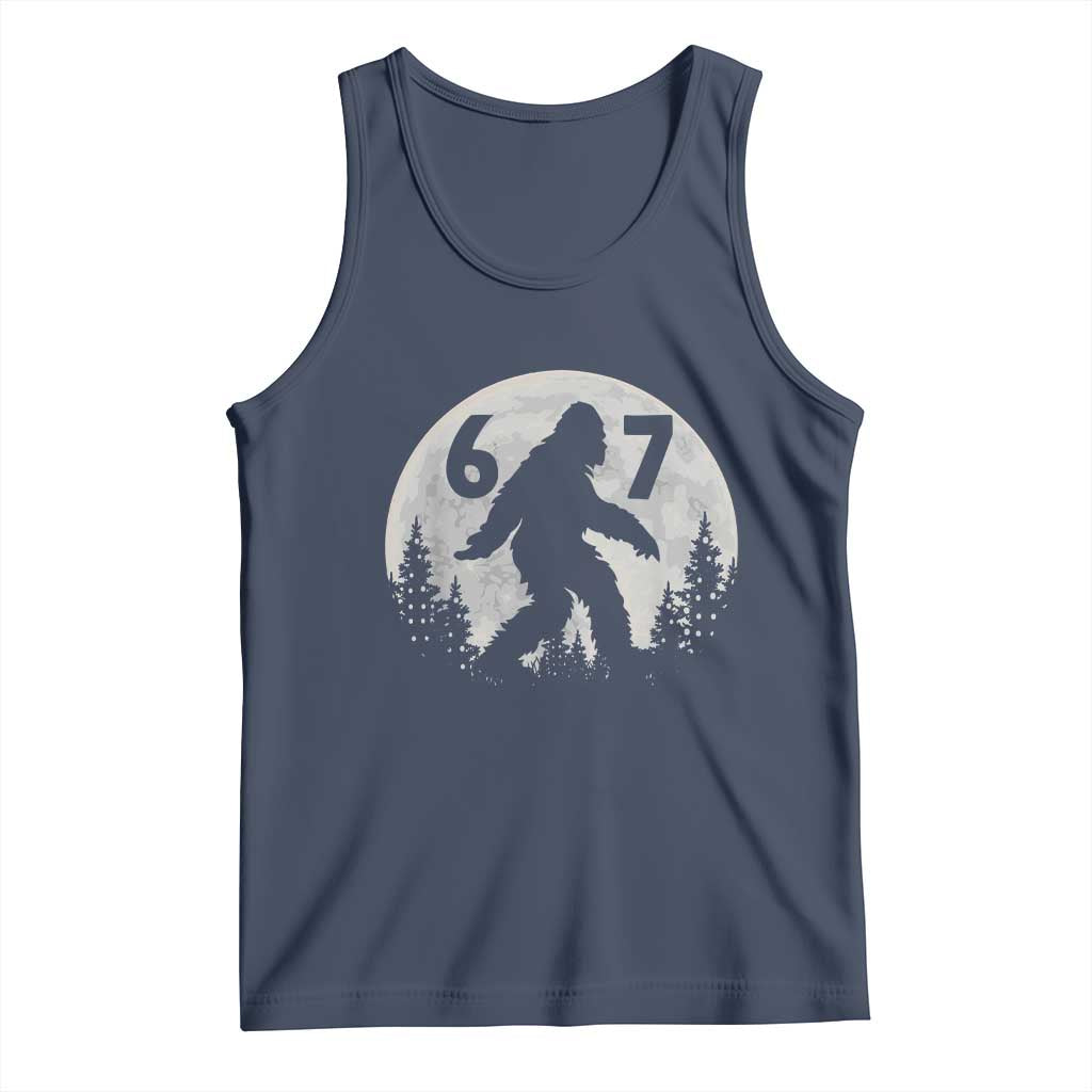 Funny Bigfoot 67 Night Stroll Moon Sasquatch Tank Top TS11 Navy Print Your Wear